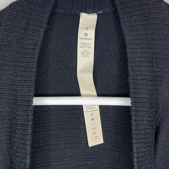Lululemon Find Your Calm Wrap Cardigan in Black Size 4 - Picture 5 of 8